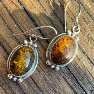 Sterling and Amber earrings